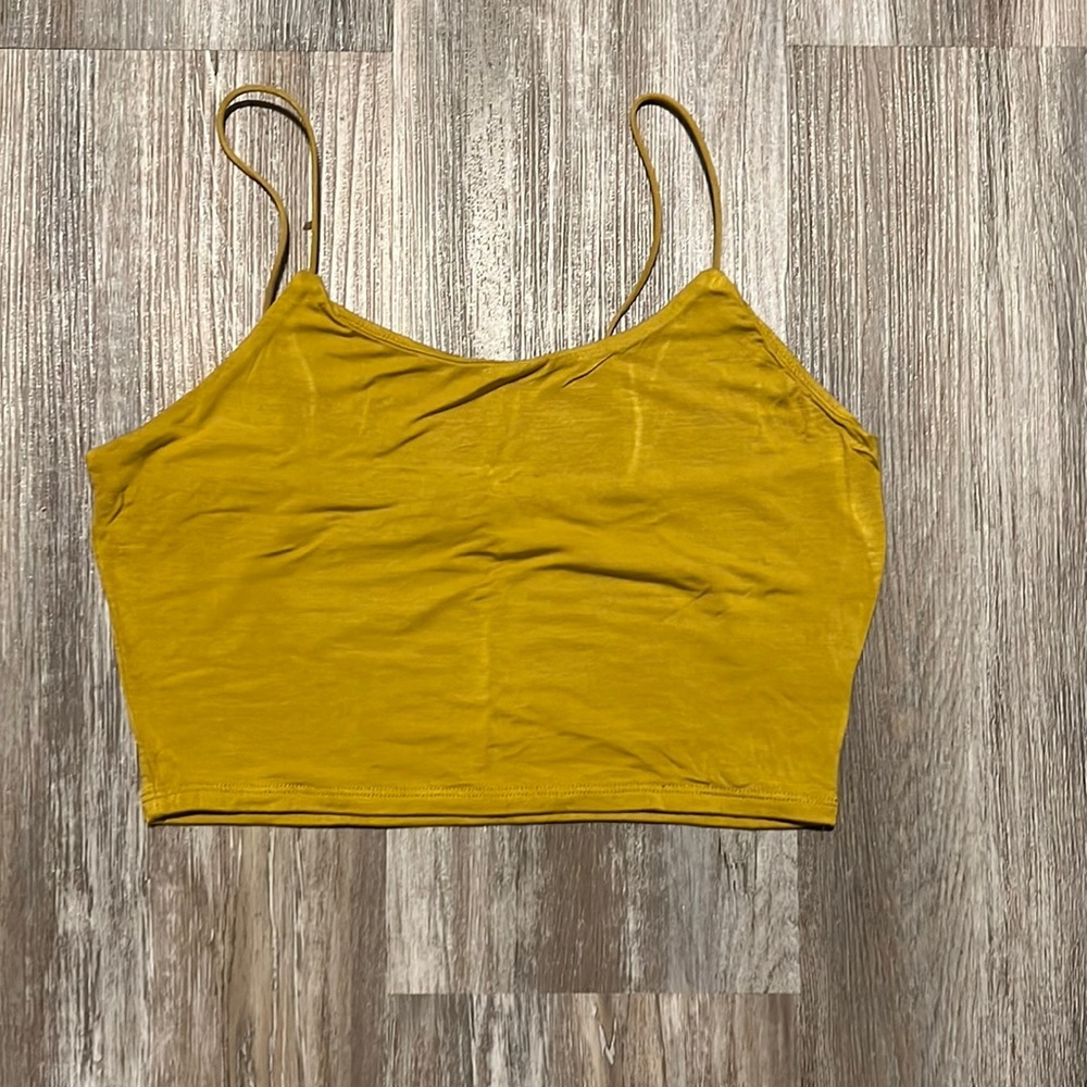 Fashion Nova mustard crop top